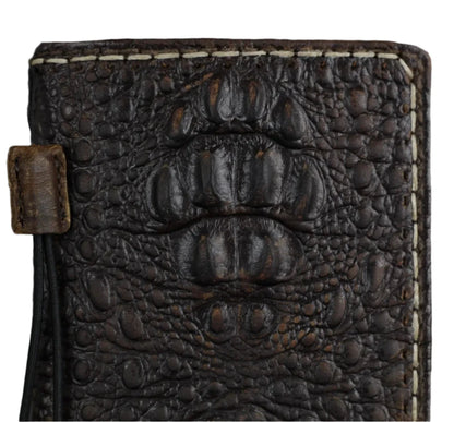 ARICHI Crocodile Embossed Leather Case with Thick White Hand-Stitched Seams for Oppo Find N3, X6 Pro, Reno 10 Pro+ Reno 12 Pro, 9 5G  A78 A98 – Luxury Wallet Book Style Cover