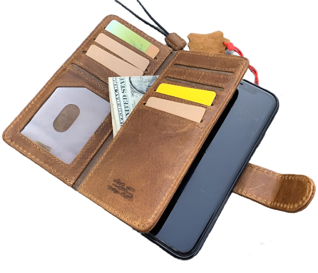 ARICHI Tan Leather For Galaxy S26 Case – Detachable Magnetic Wallet with Extra Card Slots, Handmade