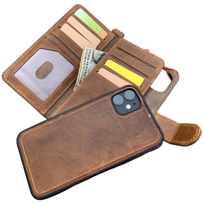 ARICHI Tan Leather For Galaxy S26 Case – Detachable Magnetic Wallet with Extra Card Slots, Handmade