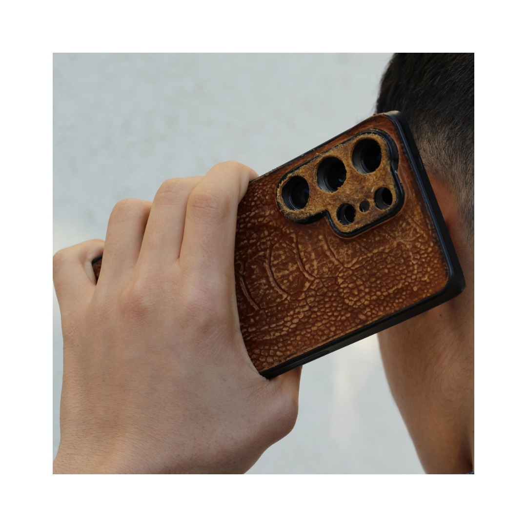 luxury leather samsung galaxy s24 case minimal slim back cover